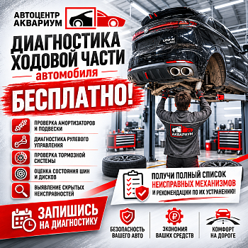 Диагностика ходовой части автомобиля - в ПОДАРОК!